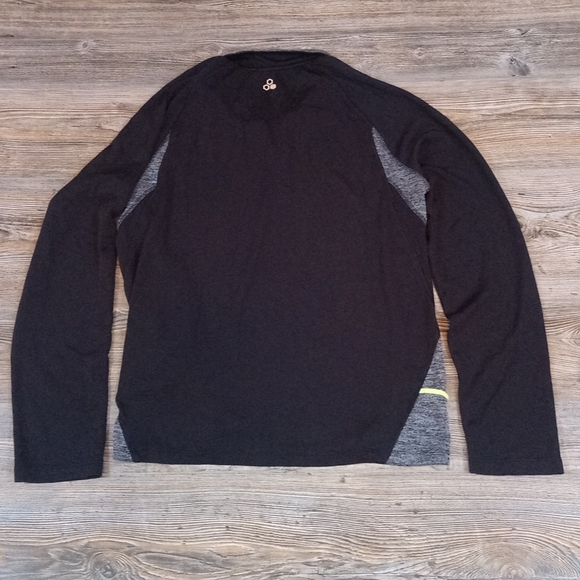 Long Sleeve Quarter Zip Athletic Dry Tek T Shirt Top - Picture 10 of 12